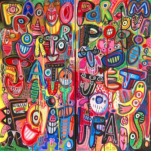 PAR AMOUR POUR TOI... diptyque von Gilles Pierre, Malerei kaufen auf Singulart