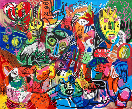 Ovins et OVNIS van Gilles Pierre, Schilderij te koop op Singulart