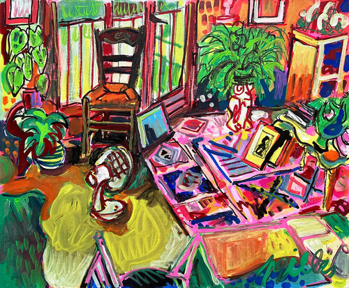 SALON DE CAGNE de Gilles Pierre, Pintura a la venta en Singulart