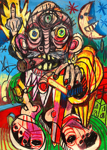 L'HERMITE du Tarot de Saint-Etienne - ARCANE N°9 version 2025 by Gilles Pierre, Work on Paper for Sale on Singulart