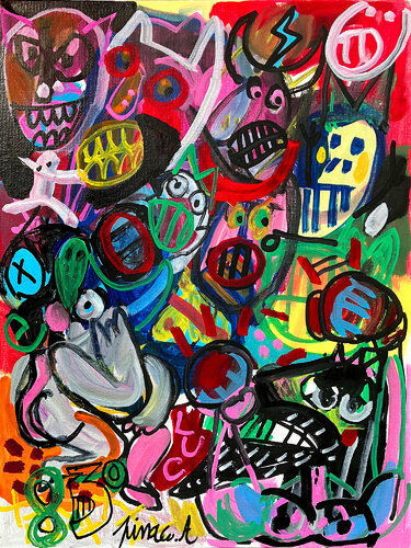 Evangile de LUC 8.30/31/32 di Gilles Pierre, Pittura in vendita su Singulart