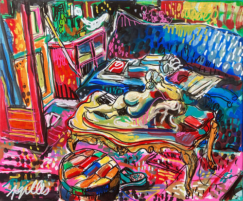 SALON DE PÂQUES von Gilles Pierre, Malerei kaufen auf Singulart