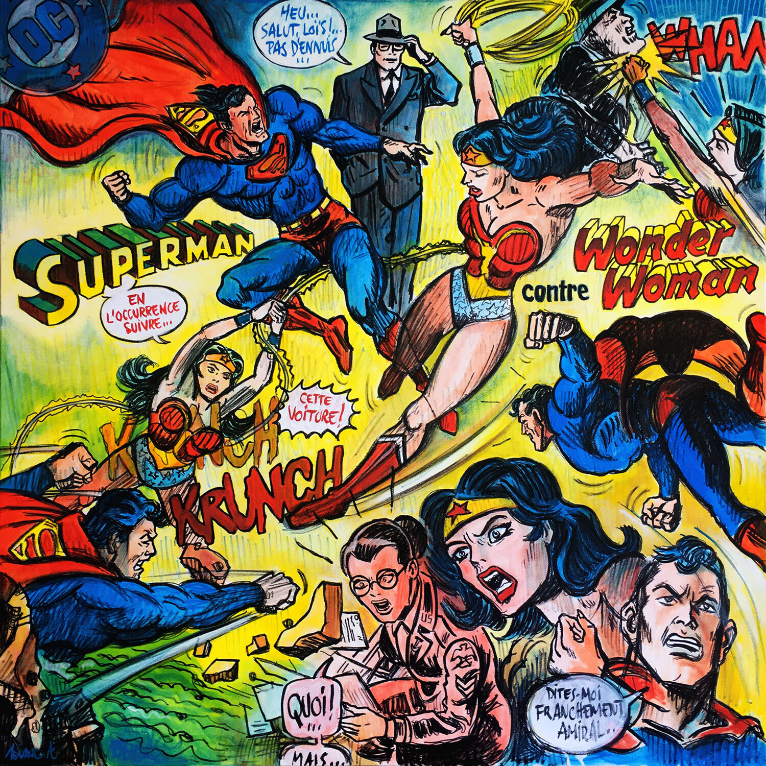 Superman vs Wonder woman Gilles Pierre