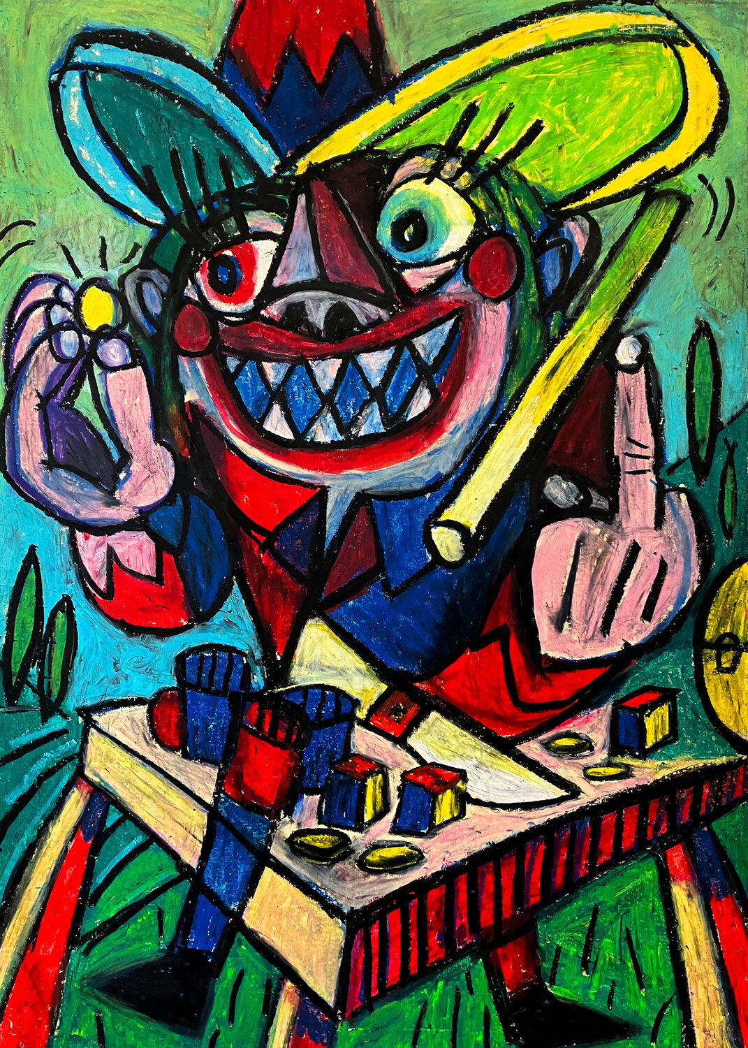LE BATELEUR du Tarot de Saint-Etienne - ARCANE N°1 Gilles Pierre Opera su carta in vendita