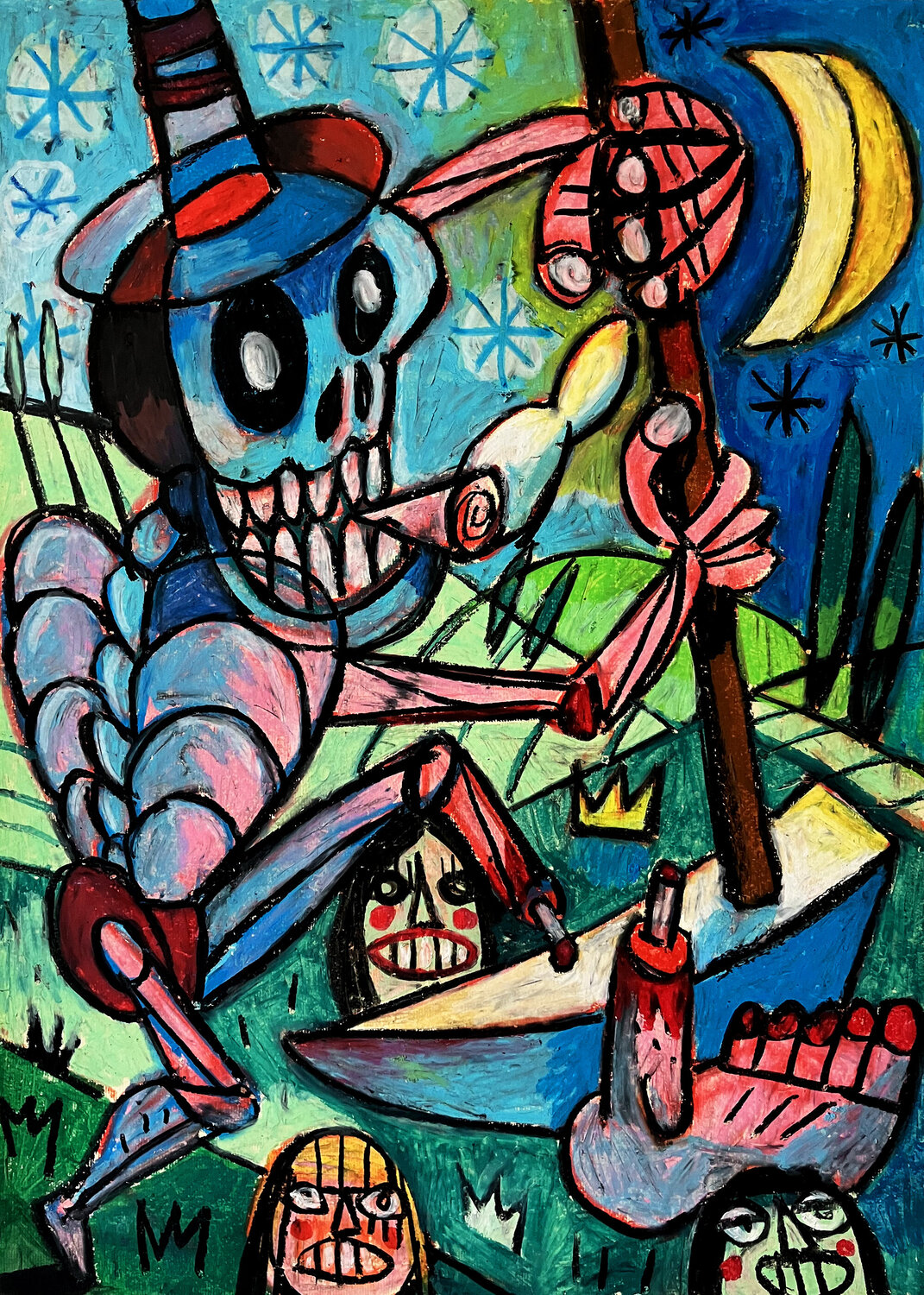 L'ARCANE SANS NOM du Tarot de Saint-Etienne - ARCANE N°13 Gilles Pierre Werk auf Papier zu verkaufen