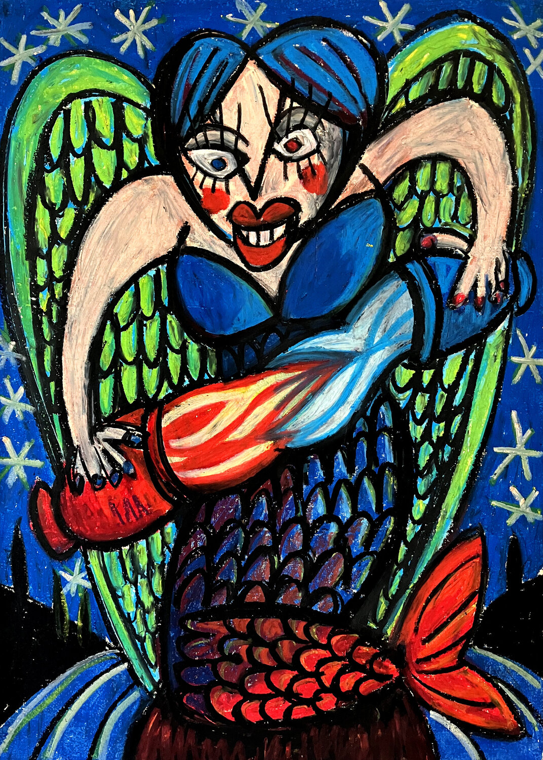 LA TEMPERANCE du Tarot de Saint-Etienne - ARCANE N°14 Gilles Pierre Werk auf Papier zu verkaufen