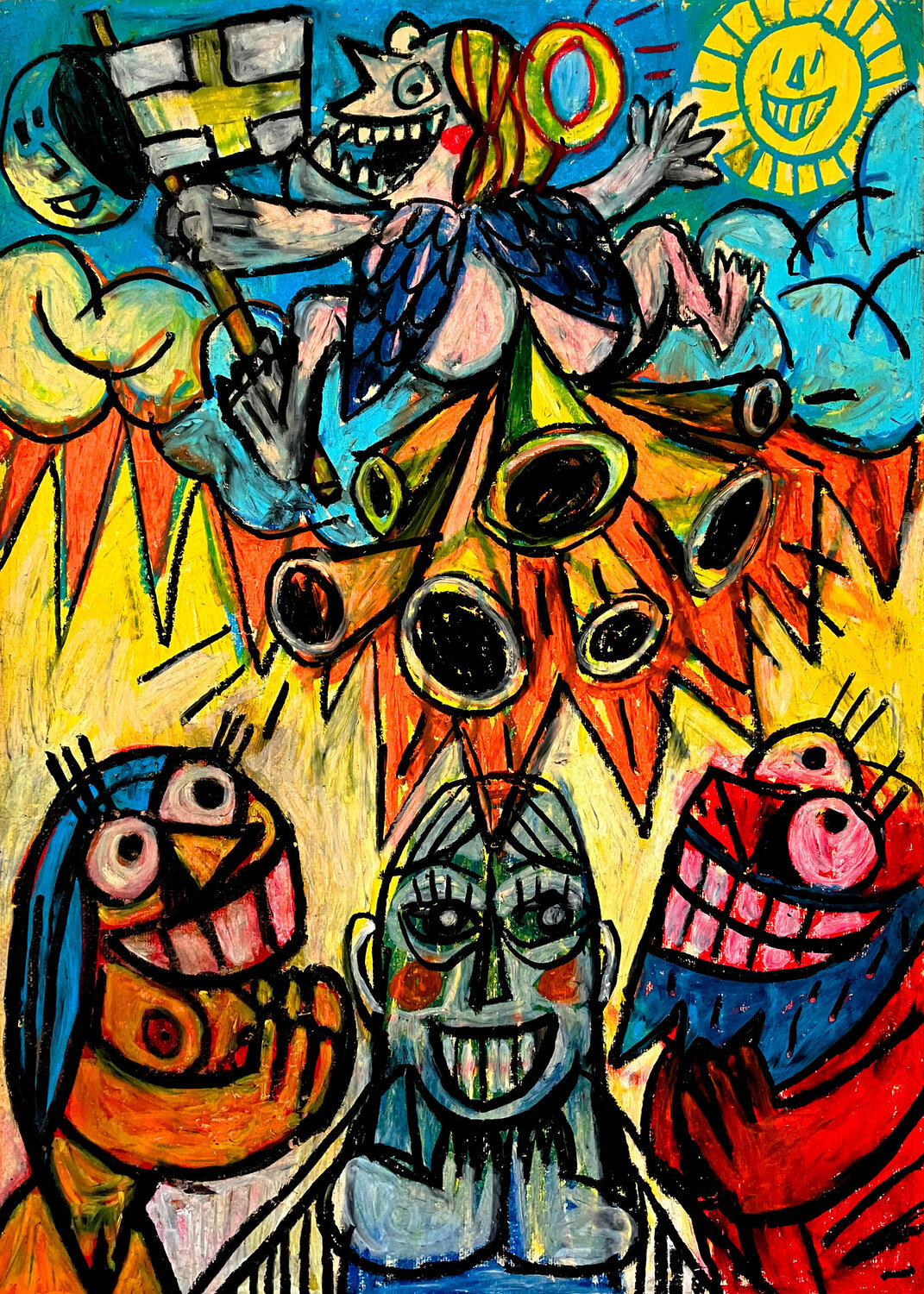 LE JUGEMENT du Tarot de Saint-Etienne - ARCANE N°20 Gilles Pierre Werk auf Papier zu verkaufen