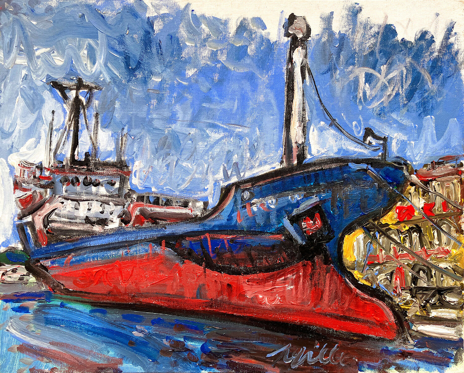 Vieux rafiot à Sète Gilles Pierre