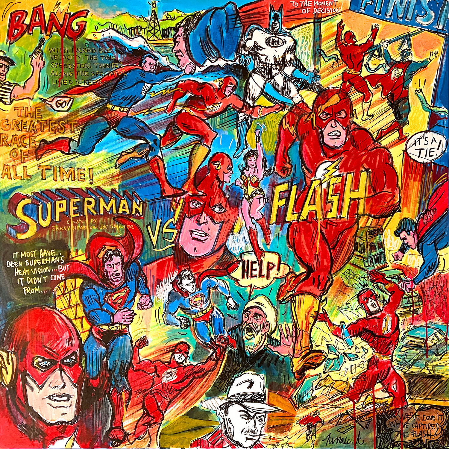 SUPERMAN VS THE FLASH - DC Comics Gilles Pierre