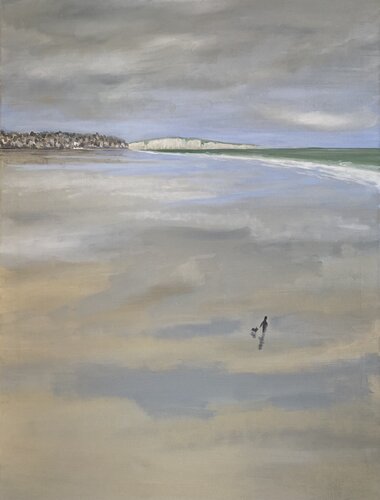 Promenade du soir en baie de Somme di Bertrand De Saint Germain, Pittura in vendita su Singulart