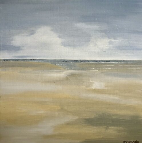 Plage sous le soleil di Bertrand De Saint Germain, Pittura in vendita su Singulart