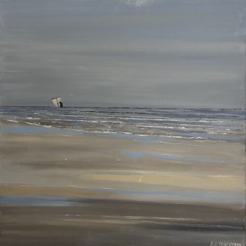 Pêcheur dans les vagues di Bertrand De Saint Germain, Pittura in vendita su Singulart