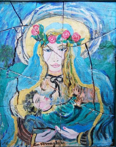 Madonna con bambino von Len Vernaghi, Malerei kaufen auf Singulart