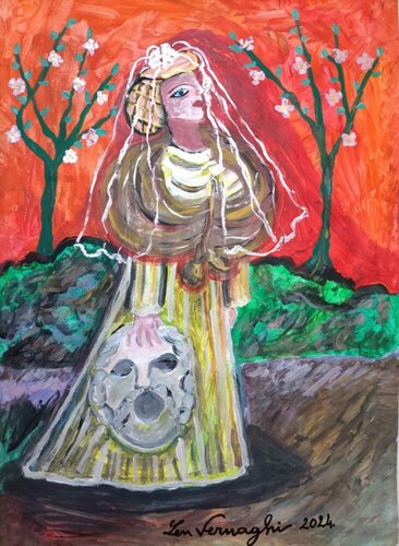 LA MUSA MELPOMENE di Len Vernaghi, Opera su carta in vendita su Singulart