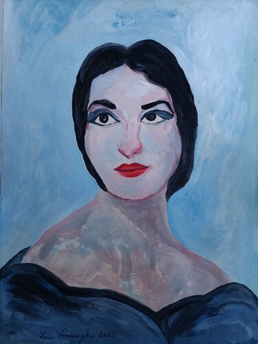 MARIA CALLAS by Len Vernaghi, Work on Paper for Sale on Singulart