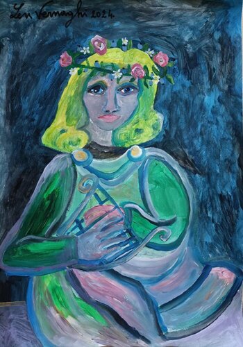 LA MUSA ERATO by Len Vernaghi, Work on Paper for Sale on Singulart