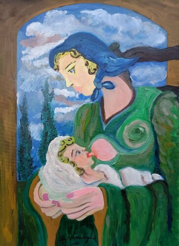 Maternità van Len Vernaghi, Schilderij te koop op Singulart