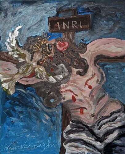 L'URLO DI CRISTO RE di Len Vernaghi, Pittura in vendita su Singulart