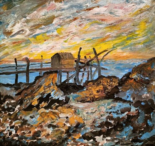 TRABOCCO ABRUZZESE par Len Vernaghi, Peinture en vente sur Singulart