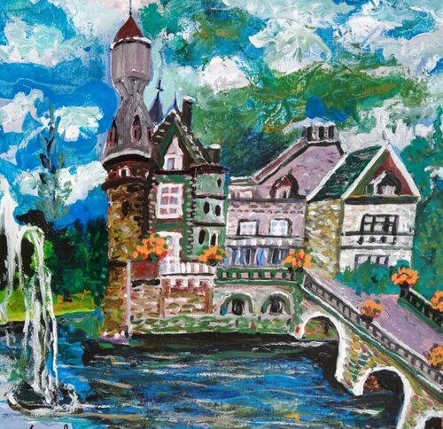 Jehay-Bodegnée Castle (Belgium) von Len Vernaghi, Malerei kaufen auf Singulart