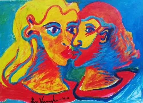 Il Bacio (2002) di Len Vernaghi, Opera su carta in vendita su Singulart