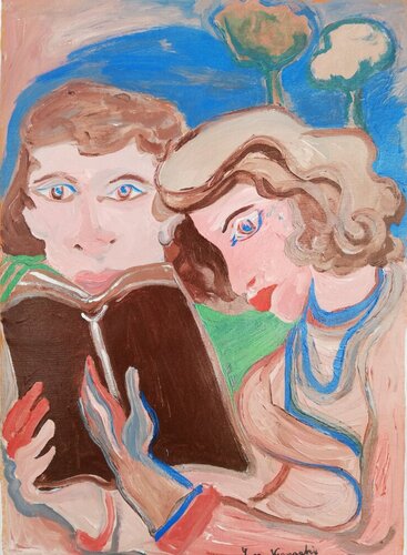 La lettura di Len Vernaghi, Pittura in vendita su Singulart