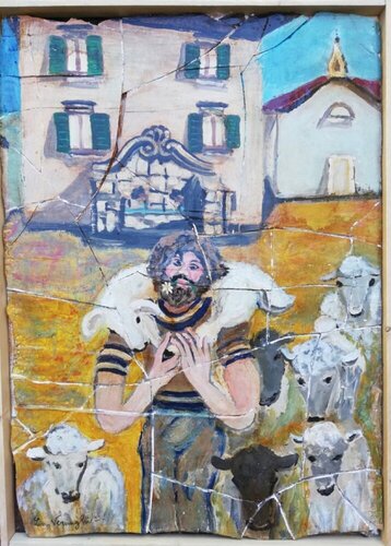 Capracotta e la transumanza di Len Vernaghi, Pittura in vendita su Singulart