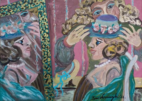 Prova del cappello di Len Vernaghi, Pittura in vendita su Singulart