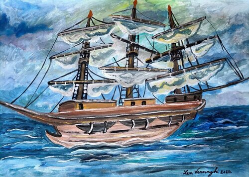 NAVE by Len Vernaghi, Work on Paper for Sale on Singulart
