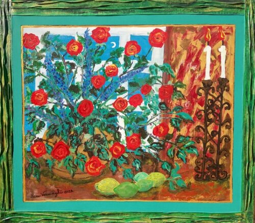 Natura morta davanti la finestra van Len Vernaghi, Schilderij te koop op Singulart