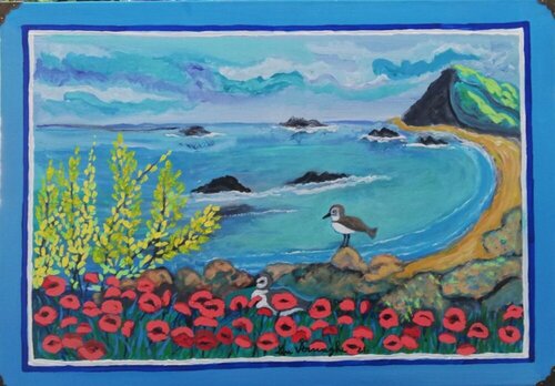 Veduta di Punta Aderci Vasto van Len Vernaghi, Schilderij te koop op Singulart