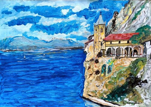 LE MARIAGE: S. CATERINA DEL SASSO LAGO DI GARDA M. di Len Vernaghi, Opera su carta in vendita su Singulart
