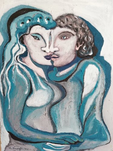 Il bacio van Len Vernaghi, Schilderij te koop op Singulart