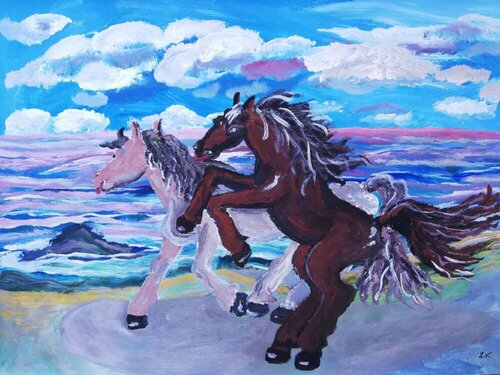 Come onde che inseguono nel mare by Len Vernaghi, Work on Paper for Sale on Singulart