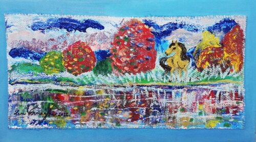 Fiume da sogno van Len Vernaghi, Schilderij te koop op Singulart