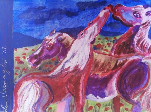 STUDIO DI CAVALLI by Len Vernaghi, 紙面作品 for Sale on Singulart