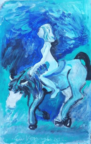 Cavalcando di notte van Len Vernaghi, Werk op papier te koop op Singulart