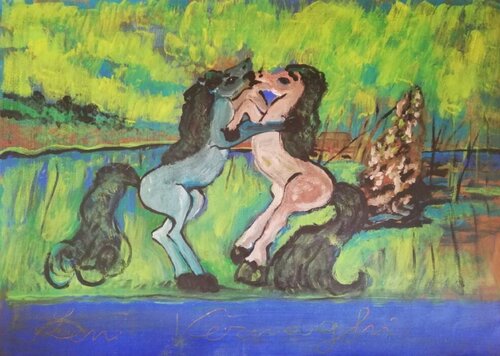 CAVALLI IN RIVA AL MARE A VASTO MARINA Len Vernaghi