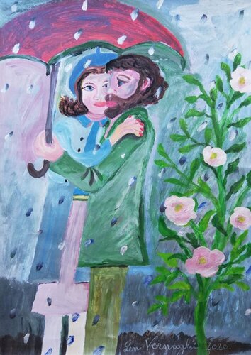 Sotto la pioggia van Len Vernaghi, Werk op papier te koop op Singulart