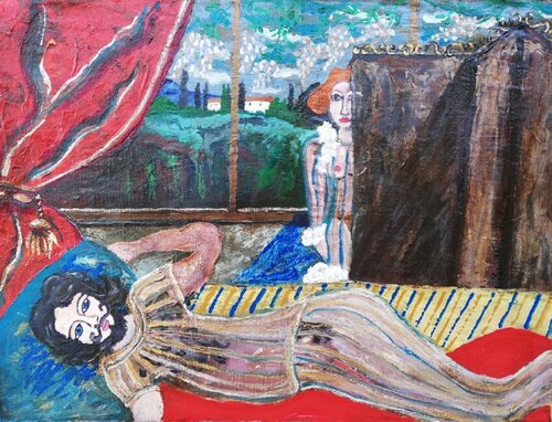 L'attesa van Len Vernaghi, Schilderij te koop op Singulart