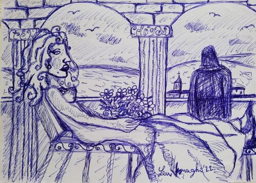 Dama medievale by Len Vernaghi, Work on Paper for Sale on Singulart