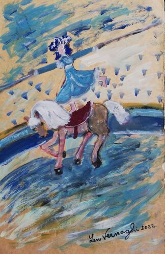 L'Equilibrista circense di Len Vernaghi, Opera su carta in vendita su Singulart