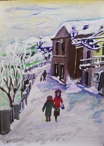 Zona Amblingh innevata - Vasto par Len Vernaghi, Œuvre sur papier en vente sur Singulart
