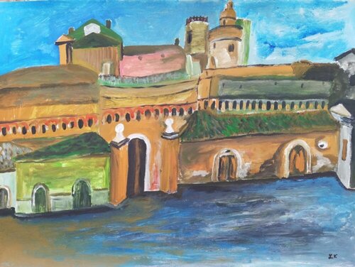 Castello caldoresco di Vasto di Len Vernaghi, Opera su carta in vendita su Singulart