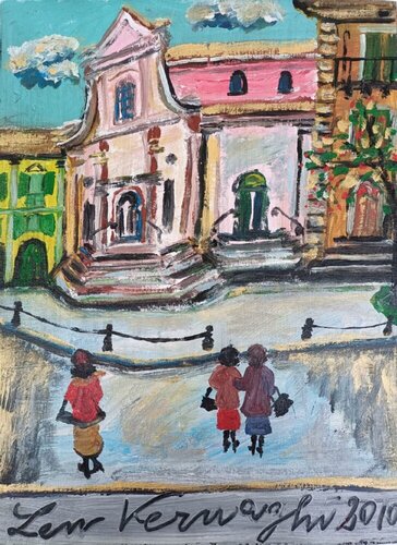 Paesaggio di Torino di Sangro by Len Vernaghi, Work on Paper for Sale on Singulart