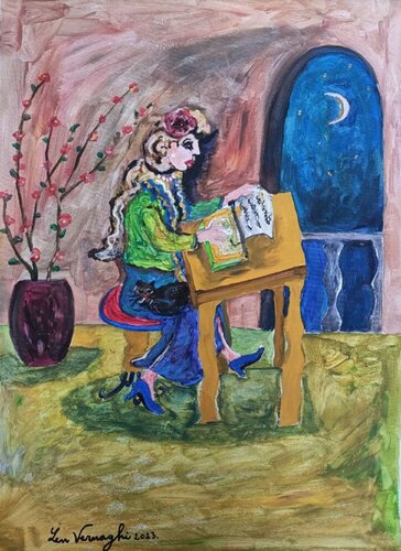 SCRITTIRCE DI NOTTE van Len Vernaghi, Werk op papier te koop op Singulart