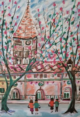 Cattedrale di San Cetteo (Pescara) di Len Vernaghi, Opera su carta in vendita su Singulart