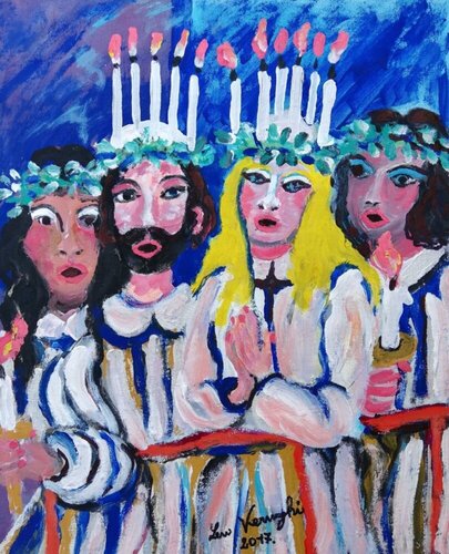 Festa di Santa Lucia von Len Vernaghi, Malerei kaufen auf Singulart