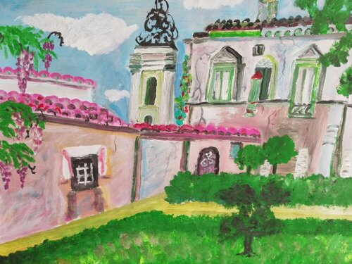 Giardino di Palazzo d'Avalos (Vasto), IT di Len Vernaghi, Opera su carta in vendita su Singulart