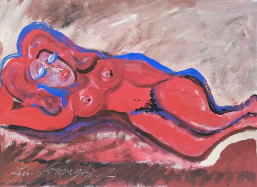 NUDO ROSSO Studio n° 20 par Len Vernaghi, Œuvre sur papier en vente sur Singulart